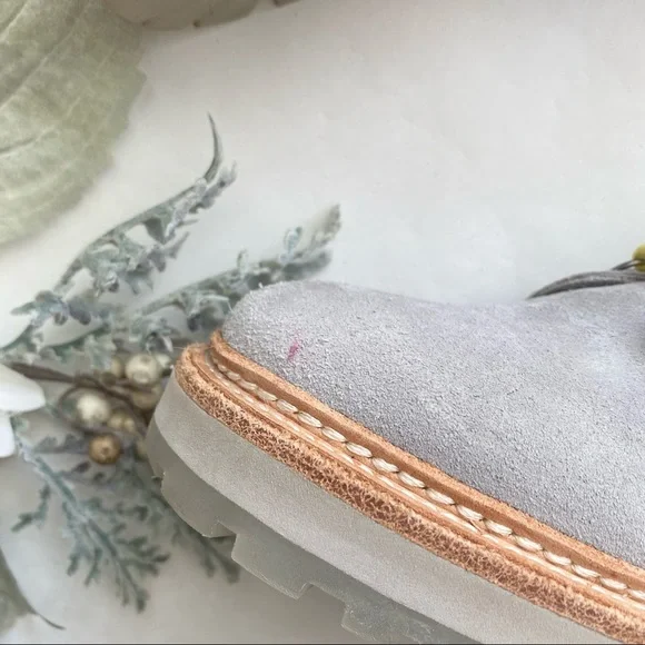 Dolce Vita Gray Whitny Suede Boots with Yellow Laces - Picture 10 of 10